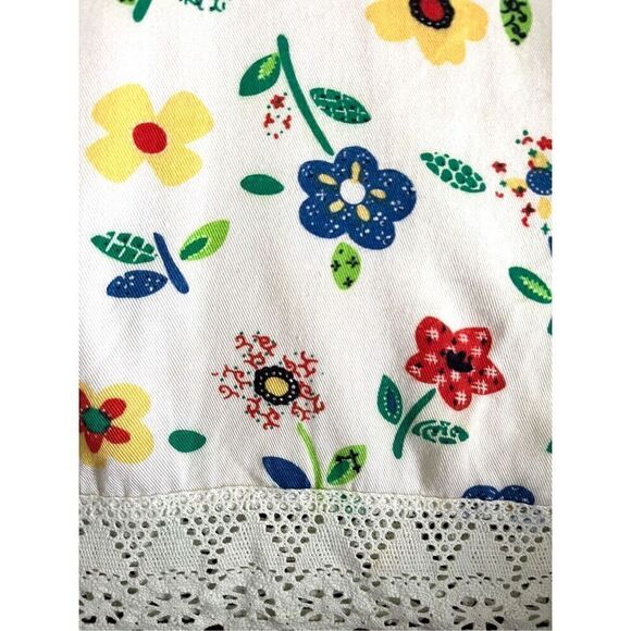 Girls 7/8 Floral Satin and Lace Sleeveless Dress - Picture 6 of 7